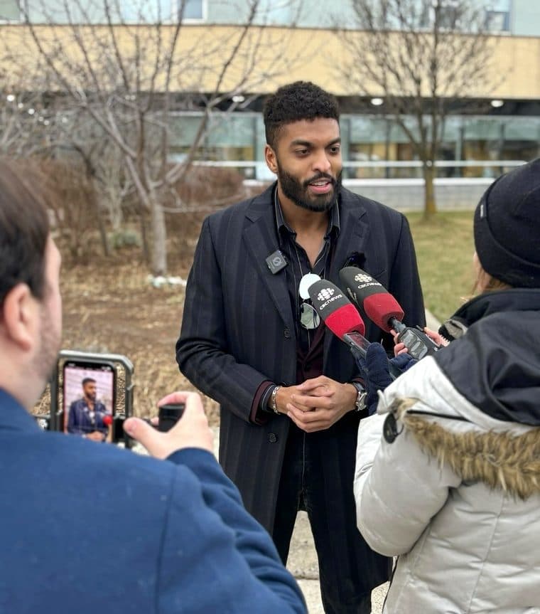Tony interviewed on camera